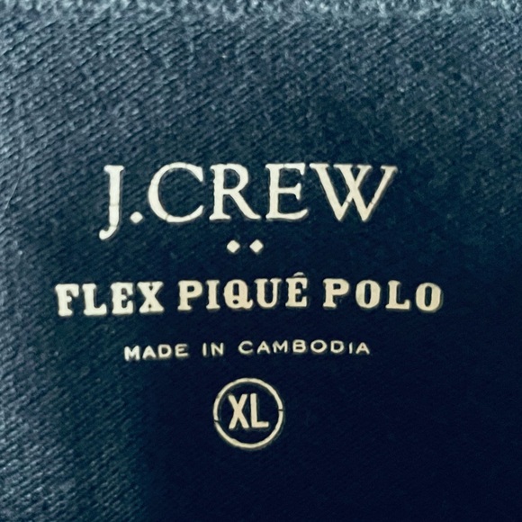 J.Crew Flex Pique Navy Blue Polo - Picture 2 of 5